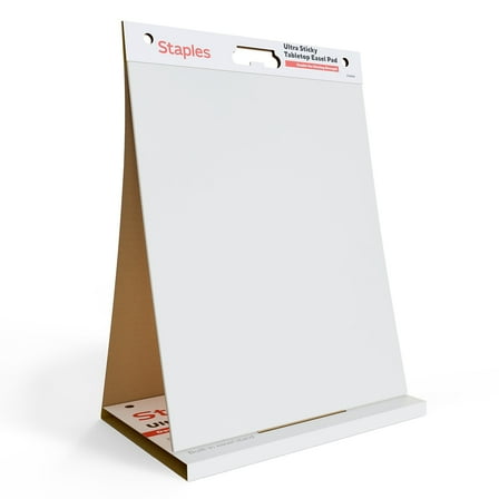 Staples Ultra Sticky Tabletop Easel Pad 20" x 23" 20 Sheets/Pad (ST62836)