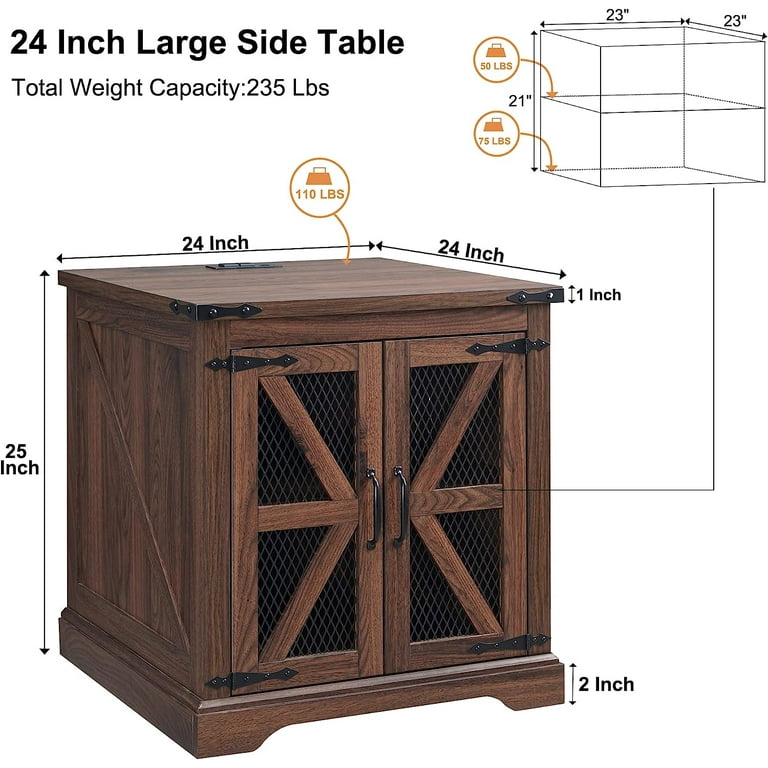 Side table 2024 24 inches high