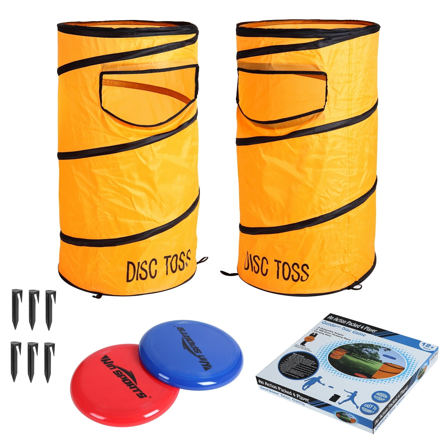 Aljoin Upgraded Folding Disc Toss Game Set, Flying Disc Toss Dunk Game