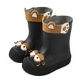 thumbnail image 6 of Women Mid Calf Rain Boots, Waterproof Non Slip Rubber Slip On Footwear For Outdoor Rainy Daily Activities Black 6.5-7, 6 of 6