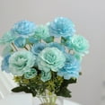thumbnail image 7 of SPRING PARK Artificial Flower Bouquet Peony 6 Heads Silk Fake Leaf Home Party Wedding Decor, 7 of 7