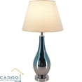 thumbnail image 4 of Tulip 28 in. Blue Chrome Ombre Indoor Table Lamp with Shade, Set of 2, 4 of 6