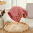 thumbnail image 2 of Weiqiqre Women Fashion Knit Slouchy Beanie Hat Stretch Skull Knitted Pile Hat Headband Hat Pink, 2 of 3