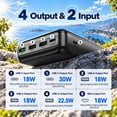 thumbnail image 3 of Morfec 50000mAh Power Bank 30W PD Fast Charging Portable Charger with Output 4-Output High Capacity External Battery Pack with LED Digital Display for iPhone, Android Cell Phone, 3 of 7