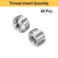 thumbnail image 3 of Uxcell 40pcs Thread Repair Inserts M10 x 1.5 Male to M5 x 0.8 Female Thread 6mm Long Stainless Steel Reducing Nuts Metric Self Tapping Sleeves, 3 of 7
