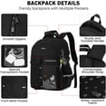 thumbnail image 5 of Backpack for All Age, Black Backpack Bookbag Daypack Schoolbag Bag for Anyone, College Bookbag with USB Charging Port,Travel Laptop Back Pack for  Daily Life, Travel, Work, 5 of 9