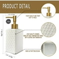 thumbnail image 6 of ABCISI Soap Dispenser, Retro White Square Lotion Dispenser, Refillable Countertop Ceramic Hand Soap Dispenser, Dish Soap Dispenser for Kitchen 350ml(Relief White Square Bottle), 6 of 6