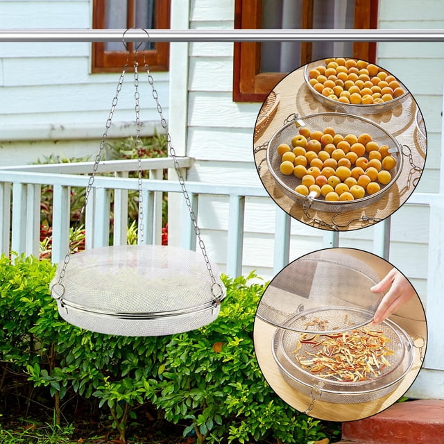 Rejilla de Secado Colgante, Red de Secado Colgante, Portátil con Gancho, Rejilla de Secado Plana, Secadora de Plantas Colgante de Malla para Té, Fruta