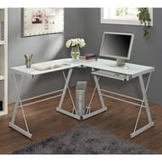 Costway Wooden Corner Desk With Drawer Computer PC Table Study Office