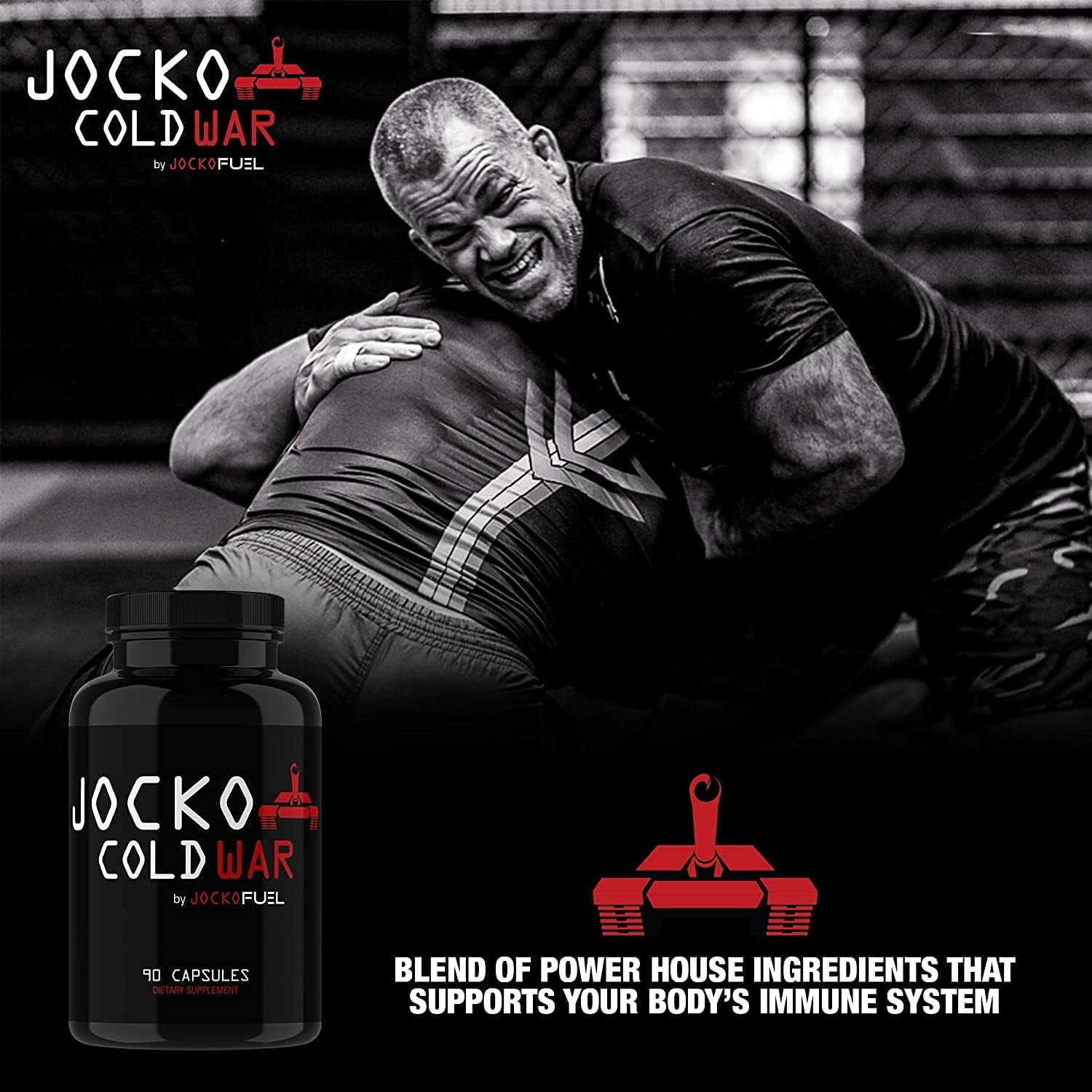 Jocko Fuel Immune Support Supplement - Elderberry with Zinc & Vitamin C for Adults, 90 Capsules
