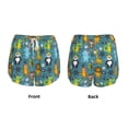 thumbnail image 3 of Susaid pirates animals Print Women's High Waisted Running Shorts Quick Dry Athletic Gym Track Workout Shorts Zip Pocket-Small, 3 of 7