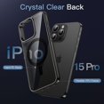 thumbnail image 4 of XUCP-Magnetic Case for iPhone 15 Pro 6.1-Inch Compatible with MagSafe Wireless Charging, Shockproof Phone Bumper Cover, Anti-Scratch Clear Back (Black), 4 of 4