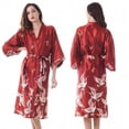 thumbnail image 4 of QWZNDZGR Nightgown Women's Sexy Nightgown Seduction Imitation Silk Nightdress Lace Up Bathrobe Spring And Summer Single Robe, 4 of 7