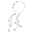 thumbnail image 2 of opolski Faux Pearls Hair Hoop Sparkling Rhinestones Exquisite Butterflies Tassel Girl Crown Headband Hair Accessories Silver, 2 of 8