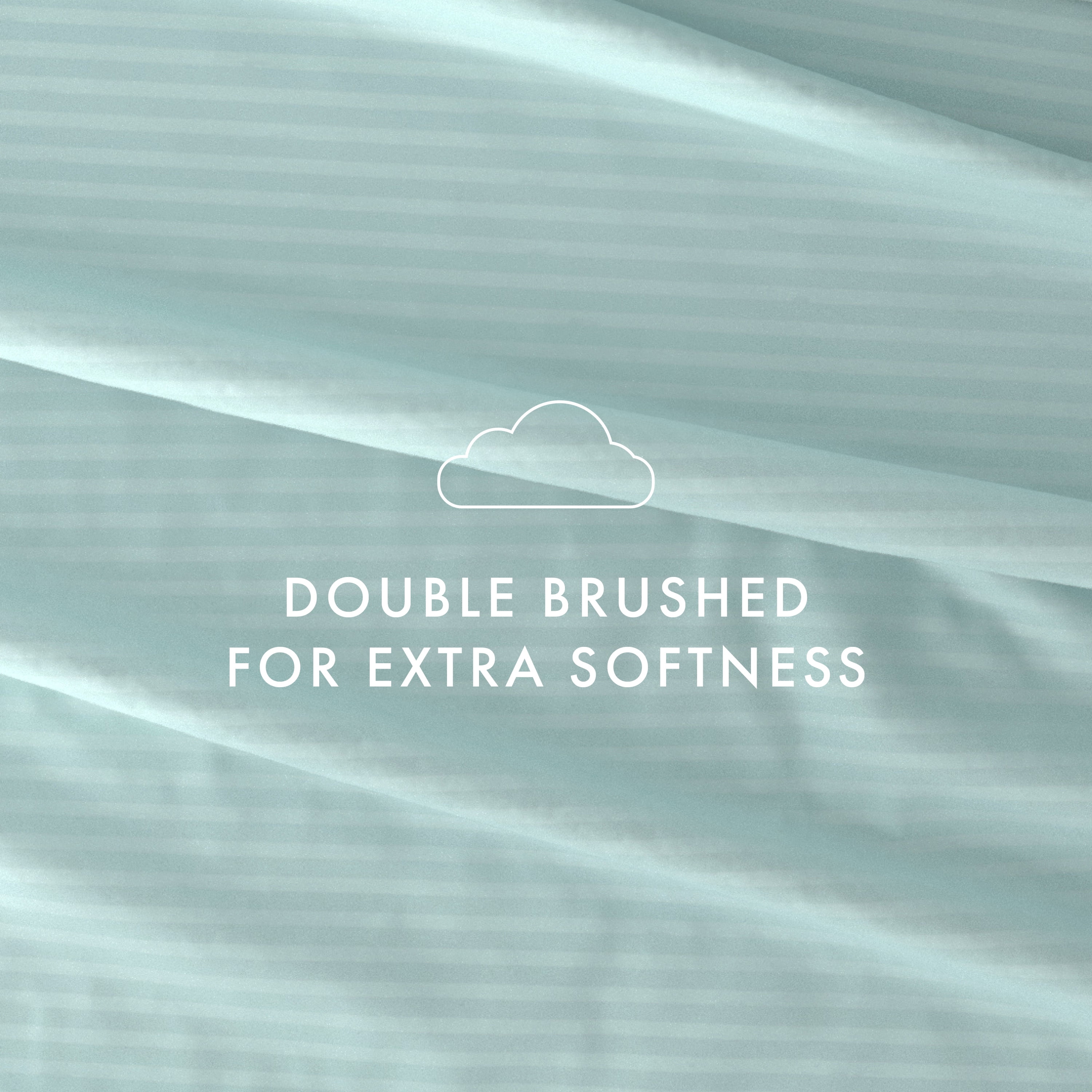 Noble Linens 4 Piece Aqua Striped Embossed Bed Sheet Set, King