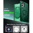 thumbnail image 6 of Oupeigar For Samsung Galaxy S25 Ultra Phone Case,With 360°Spin Stand, With Kickstand,Fit for Magsafe,Military Grade Protection,Shockproof Caset-Green, 6 of 10