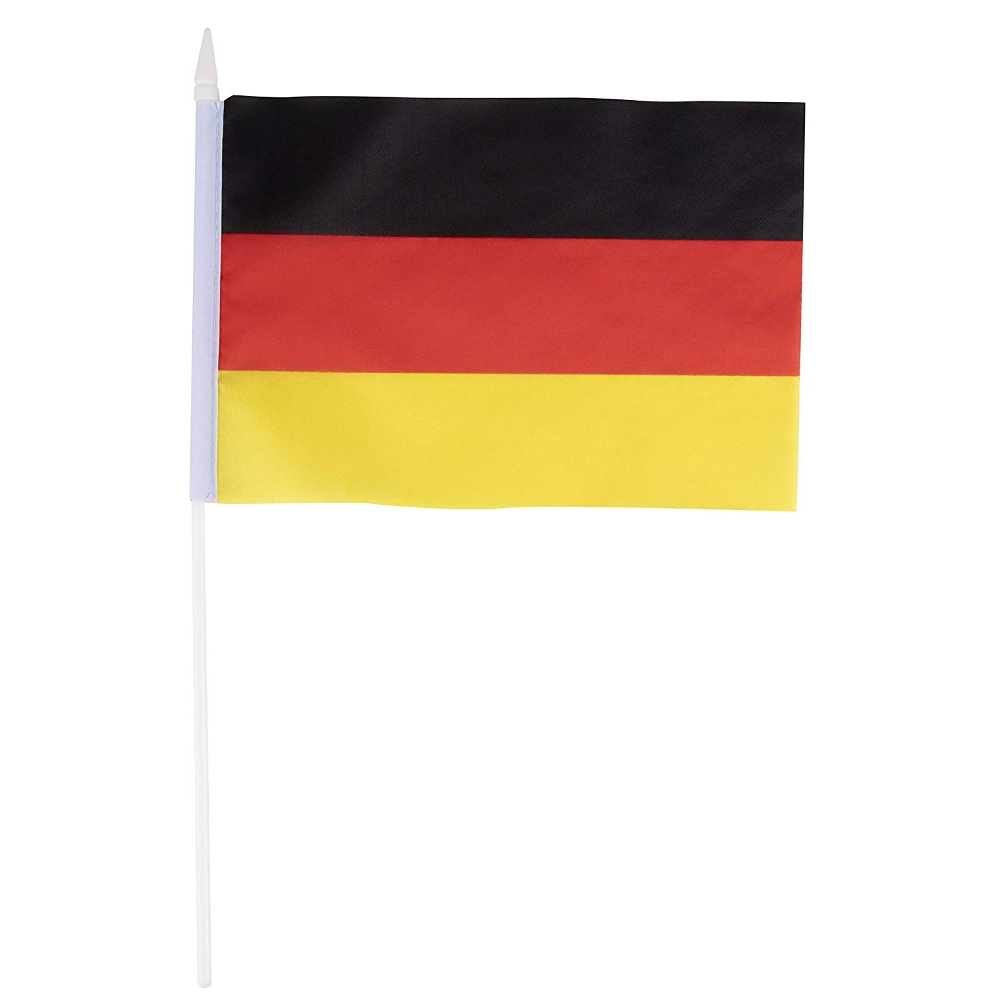German Stick Flags - 72-Piece Hand-Held Germany Flags On Stick with ...