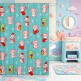 thumbnail image 2 of Manfei Colorful Axolotl Shower Curtain 72Wx84L,Sealife Animal Bathroom Shower Curtain, 2 of 5