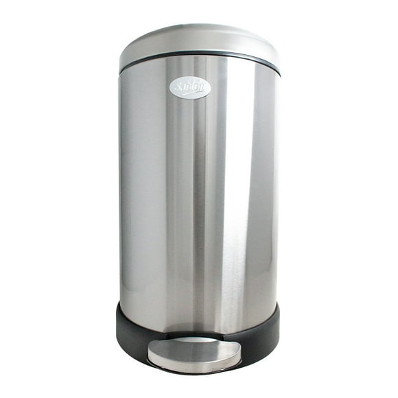 Bote De Basura Para Cocina Largo De Acero Inox Tipo Pedal 12 L Sablón 744GR