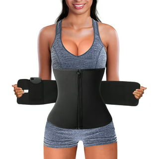 Waist Trainer for Women Body Shaper Lower Belly Fat, Underbust Double  Training Belt Waist Cincher Corset Workout, 3 Segmented Seamless Waist  Trimmer Hooks 