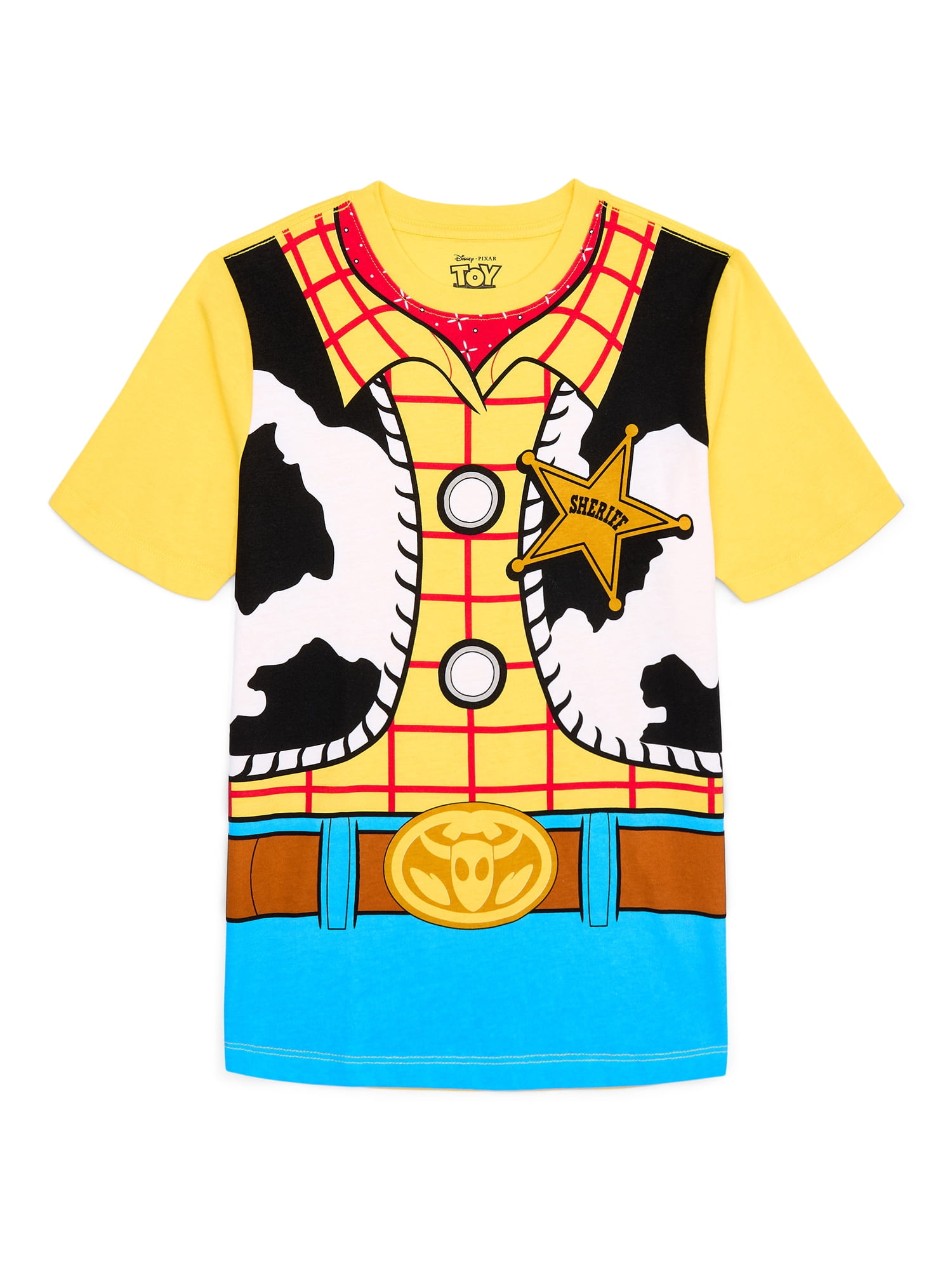 Toy Story Woody Boys Short Sleeve Graphic Costume T-Shirt, Sizes 4-18