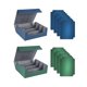 thumbnail image 1 of Caja de 2 barajas de cartas coleccionables con 8 separadores, resistente y duradera. Azul verde, 1 of 9