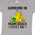 thumbnail image 4 of Inktastic Someone in Miami Beach Loves Me Boys or Girls Baby Bodysuit, 4 of 5