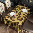 thumbnail image 3 of Yellow and Brown Of Leopard Print Rectangle Tablecloth 60"x120",Waterproof Polyester Rectangle Table Cloth, Wipeable Spillproof Polyester Tablecloth for Dining, Camping, Indoor and Outdoor, 3 of 6