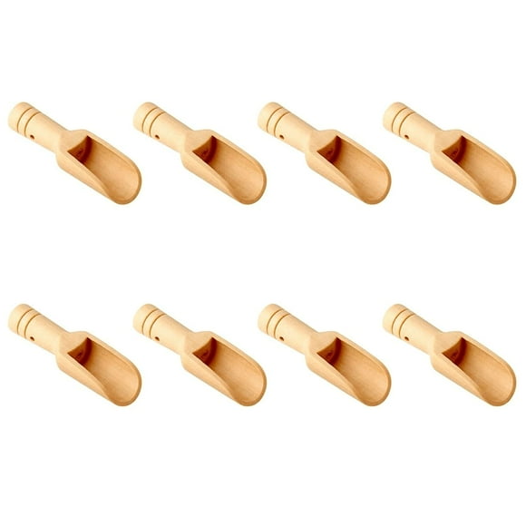 8pcs Mini Wooden Spoons Mini Bamboo Spoons for Bath Salts tea scoop Washing Powder spoon wooden candy spoon