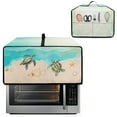 thumbnail image 2 of Renewold Countertop Appliance Cover for Toaster Oven Linen-Like Polyester Convection Oven Air Fryer Small Appliance Protector Kitchen Accessories, 20.5 x 16.5 x 10 Inches, Beach Sea Turtle, 2 of 7