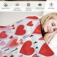 thumbnail image 3 of FUMJ Valentine's Day Romantic Heart-Shaped Pattern Plush Throw Blanket, Soft, Warm, Cozy, Reversible Blanket for Bed Couch Sofa Chair Travel, 3 of 6