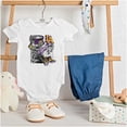 thumbnail image 3 of Athletic LA Basketball Sneakers Romper Boys or Girls Infant Baby Brisco Brands NB, 3 of 6