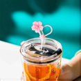 thumbnail image 2 of 3 tapas de silicona con forma de flores para taza, 0,4 pulgadas, bonitos accesorios para pajitas para vasos Stanley de 40 oz/30 oz, protectores portátiles, regalos de decoración de San Valentín para, 2 of 5