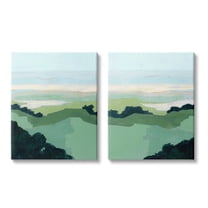 Stupell Industries Hill Side Nautical Landscape Abstract Greenery Canvas Wall Art by Grace Popp