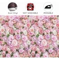 thumbnail image 7 of 7 x 5 ft Floral Wall Backdrop for Photoshoot Pink Rose Flowers Wedding Birthday Valentine's Day Bridal Shower Printing Flower Wall Decorations Photography Background for Photo Props, 7 of 7