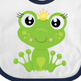 thumbnail image 4 of Inktastic Cute Frog, Green Frog, Frog Princess, Crown Girls Baby Bib, 4 of 4