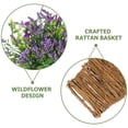 thumbnail image 3 of WEUVEB De Puerta Con Cesta De Rattan Y Artificiales Moradas, 3 of 6