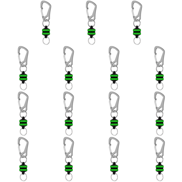 Retractor Red Pesca Con Mosca Mosquetón Clip Accesorios () Verde