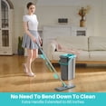 thumbnail image 4 of JOYMOOP Mop and Bucket with Wringer Set, Flat Squeeze Mop Bucket Set for Floor Cleaning, Wet Dry Mops for Walls, Wall Cleaner with Long Handle, Hardwood Floor Mop-5 Microfiber Cloths - Grey+Cyan Blue, 4 of 17