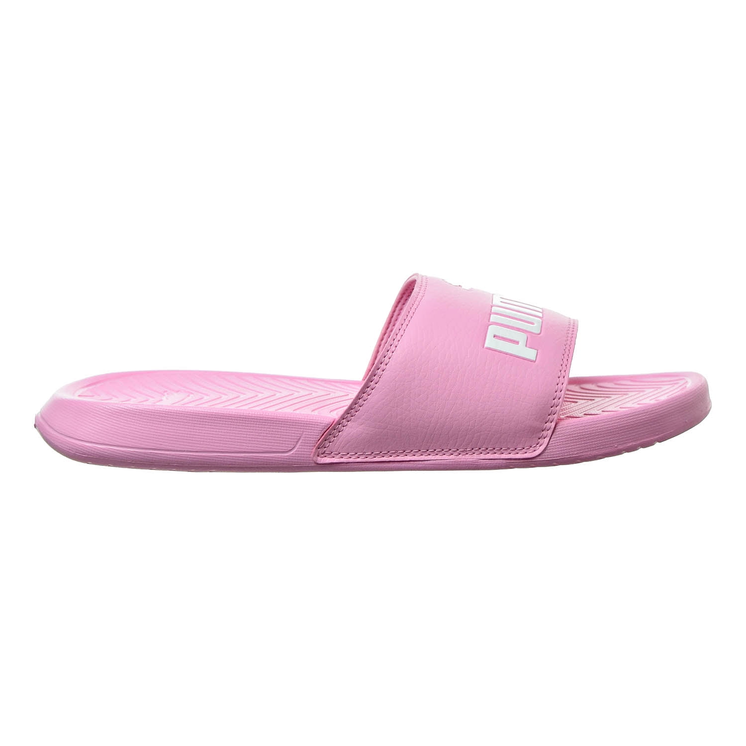 Pink and white puma slides Clearance