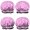 Cute Halloween Ghosts-1, variant on Shower Caps,Cute Halloween Ghosts Pattern Waterproof Shower Cap for Women 4 Pieces,Double Reusable Hair Cover for Shower PEVA Elastic Stretch Hem