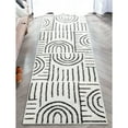 thumbnail image 4 of Well Woven Feliz Boho Rainbow Modern Geometric Ivory Black 2' x 7'3" Runner Rug, 4 of 5