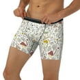thumbnail image 3 of Picia Colorful Mushrooms and Plants Pattern Men's Athletic Long Leg Briefs , Performance Stretch Underwear，Moisture-Wicking, 3 of 7