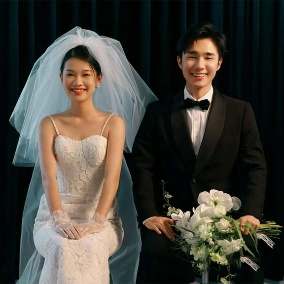 Lace Strapless Light Wedding Dress 2025 Registration Ceremony Dress Elegant Slimming Going Out Gown French Retro Dress