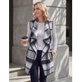 thumbnail image 4 of Zeagoo Women Tunic Vest Plaid Jackets Sleeveless Long Flannel Shirts with Pockets Dressy Fall Winter Trendy, 4 of 6