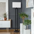 thumbnail image 6 of Globe Electric 58" Matte Black Floor Lamp with White Linen Shade, 6 of 9
