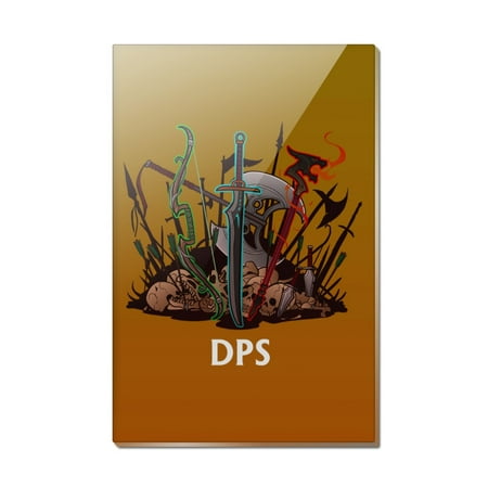 DPS Damage Per Second RPG MMORPG Class Role Playing Game Rectangle Acrylic Fridge Refrigerator