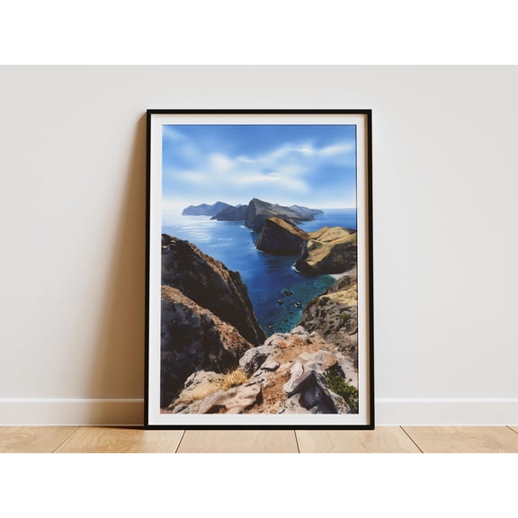 Channel Islands National Park Poster California Travel Poster Ocean View Art Coastal Scenery Print Wall Art Vacation Home Decor - Poster Unframed