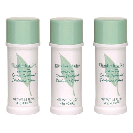 Green Tea by Elizabeth Arden, 3x1.5oz (4.5oz total) Cream Deodorant