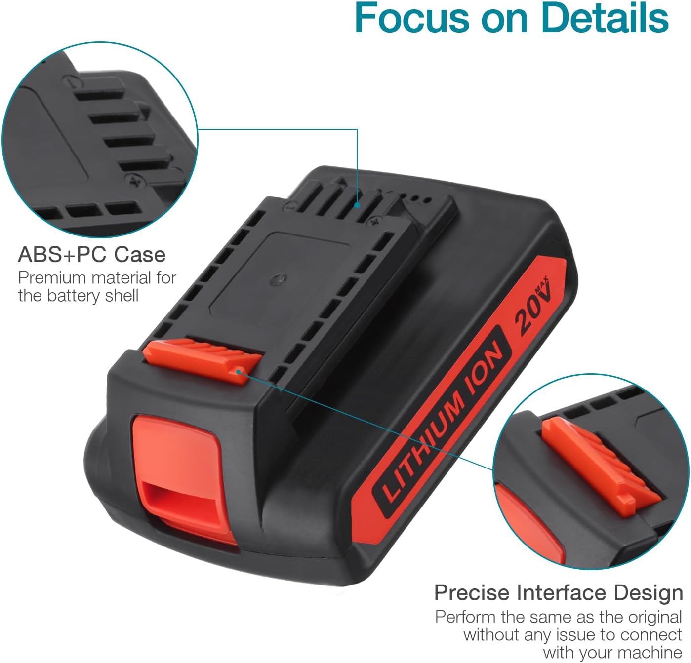 LBXR20 20V 3.0Ah Replacement for Black and Decker 20V Lithium Battery LB20 LBX20 LBXR20-OPE LBXR2020-OPE LB2X4020-OPE LBXR20B-2 LST220 LST300,with 16V/20V Multiple Volt Output Battery Charger